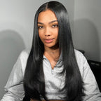 HairHive Sleek Straight Pre-cut 7x5 HD Lace Wear Go Glueless Wig Bleached Invisible Knots