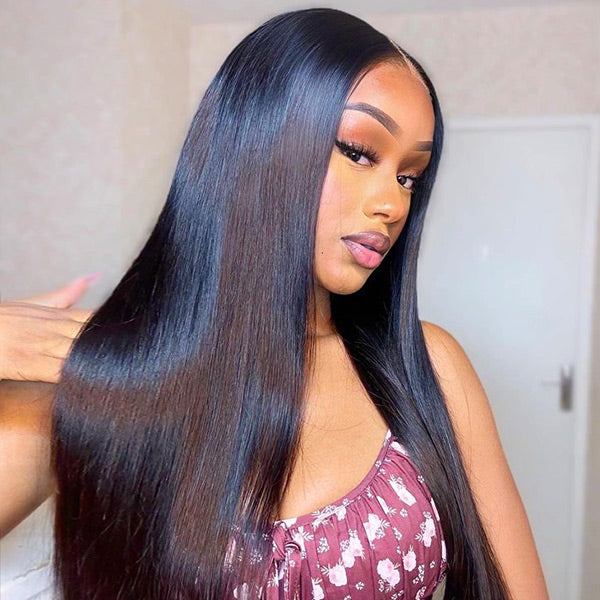 HairHive Sleek Straight Pre-cut 7x5 HD Lace Wear Go Glueless Wig Bleached Invisible Knots