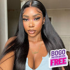 BOGO Straight Pre-cut  7x5 9x6 HD Lace Wear Go Wig Pre-plucked Natural Hairline