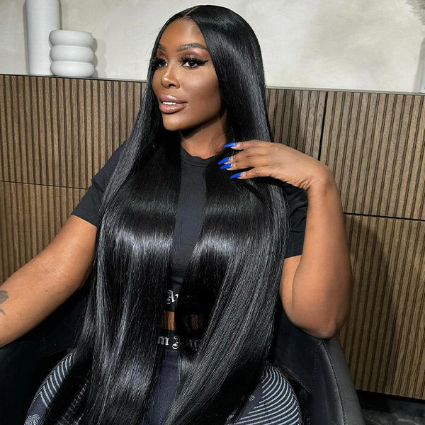 HairHive Silk Straight Pre-Cut 9x6 T Part Lace Wear Go Wig Deep Part Lace Wig With Frontal Effect