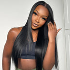 HairHive Silk Straight Pre-Cut 9x6 T Part Lace Wear Go Wig Deep Part Lace Wig With Frontal Effect