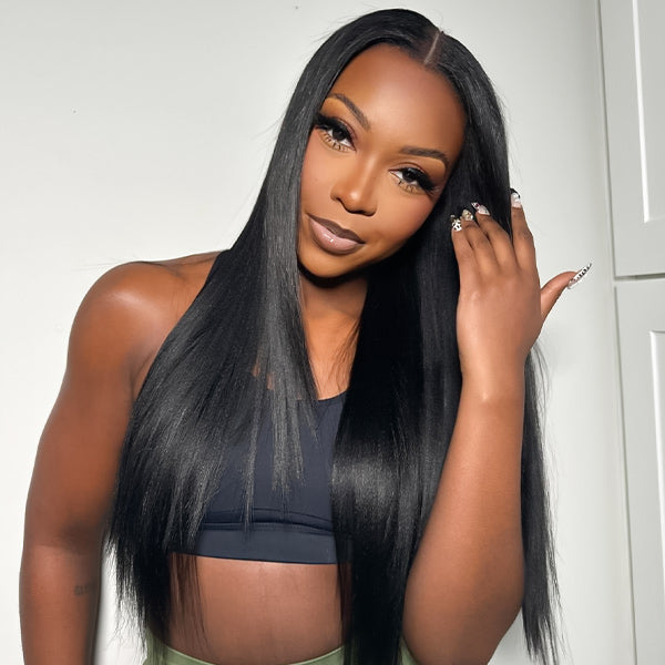 HairHive Silk Straight Pre-Cut 9x6 T Part Lace Wear Go Wig Deep Part Lace Wig With Frontal Effect
