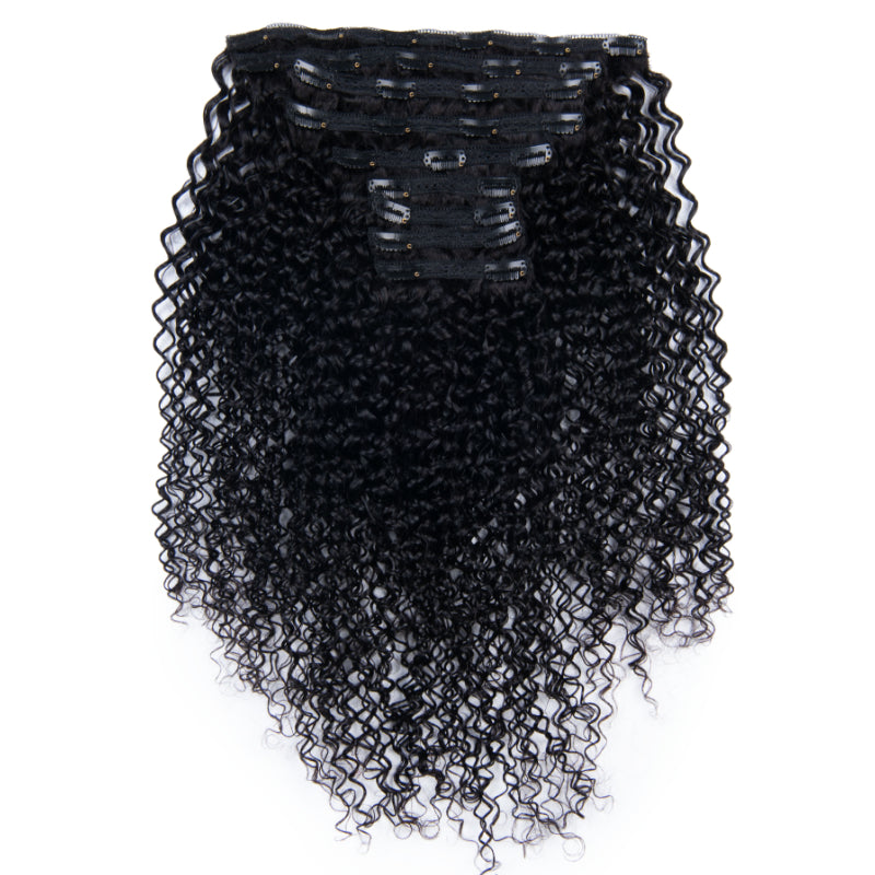 Sunber 9pcs Clip-in Curly Hair Extensions-Soft & Natural & Real Human Hair