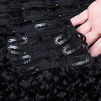 Sunber 9pcs Clip-in Curly Hair Extensions-Soft & Natural & Real Human Hair