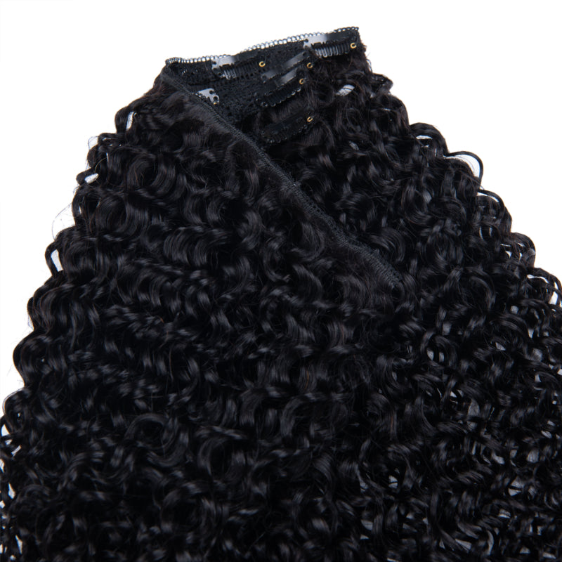 Sunber 9pcs Clip-in Curly Hair Extensions-Soft & Natural & Real Human Hair