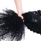 Sunber 9pcs Clip-in Curly Hair Extensions-Soft & Natural & Real Human Hair