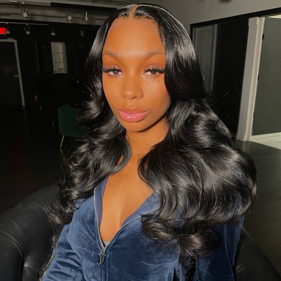 HairHive Pre-Bleached Knots Body Wave Hair Flexible Fit Drawstring Wear Go Glueless Wigs 7x5 Pre Cut HD Lace Closure Wigs With Pre Plucked Nautral Hairline