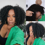 Sunber 4C Kinky Edge Kinky Curly 7x5 Pre Cut Lace Skin Melt Wig Flash Sale