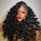HairHive Wand Curl 360 Glueless Wig Bleached Knots Invisi Drawstring Human Hair Wig