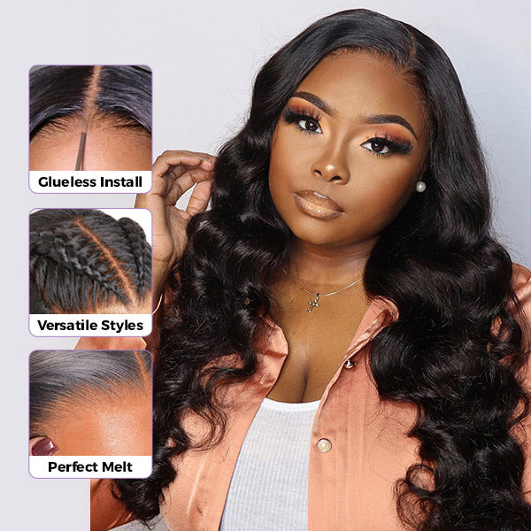 HairHive M-Cap Wand Curl Pre Cut 9x6 HD Lace Wear Go Glueless Wigs 100% Human Hair Pre Bleached Tiny Knots