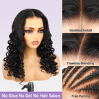 24h Shipping | Wand Curl Bleached Knots Wear Go Glueless Wigs Pre Cut 7x5 HD Lace Closure Wigs