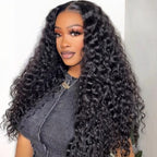 Subscribers-Only Water Wave Bleached Knots Elastic Drawstring Wear Go Wig Pre-cut 7x5 HD Lace 100% Glueless