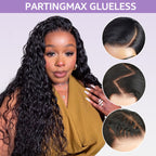 Water Wave Wig Pre Bleached Knots 13x4 13x6 HD Lace Frontal Wig With Elastic Drawstring Wear Go Wig