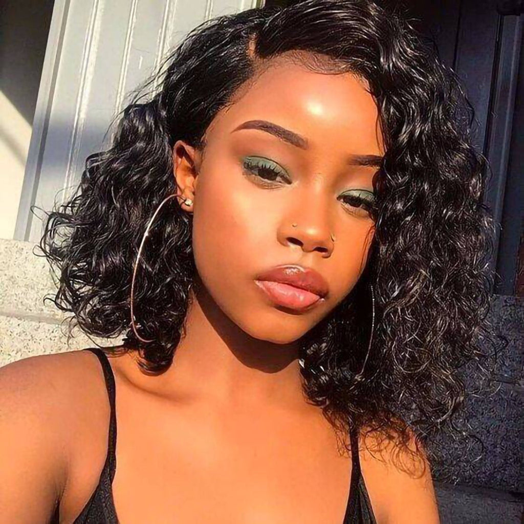 Bob Wigs Deep Wave Virgin Human Hair Lace Front Wigs Preplucked 4x4 13x4 13x6 HD Lace Frontal Wigs