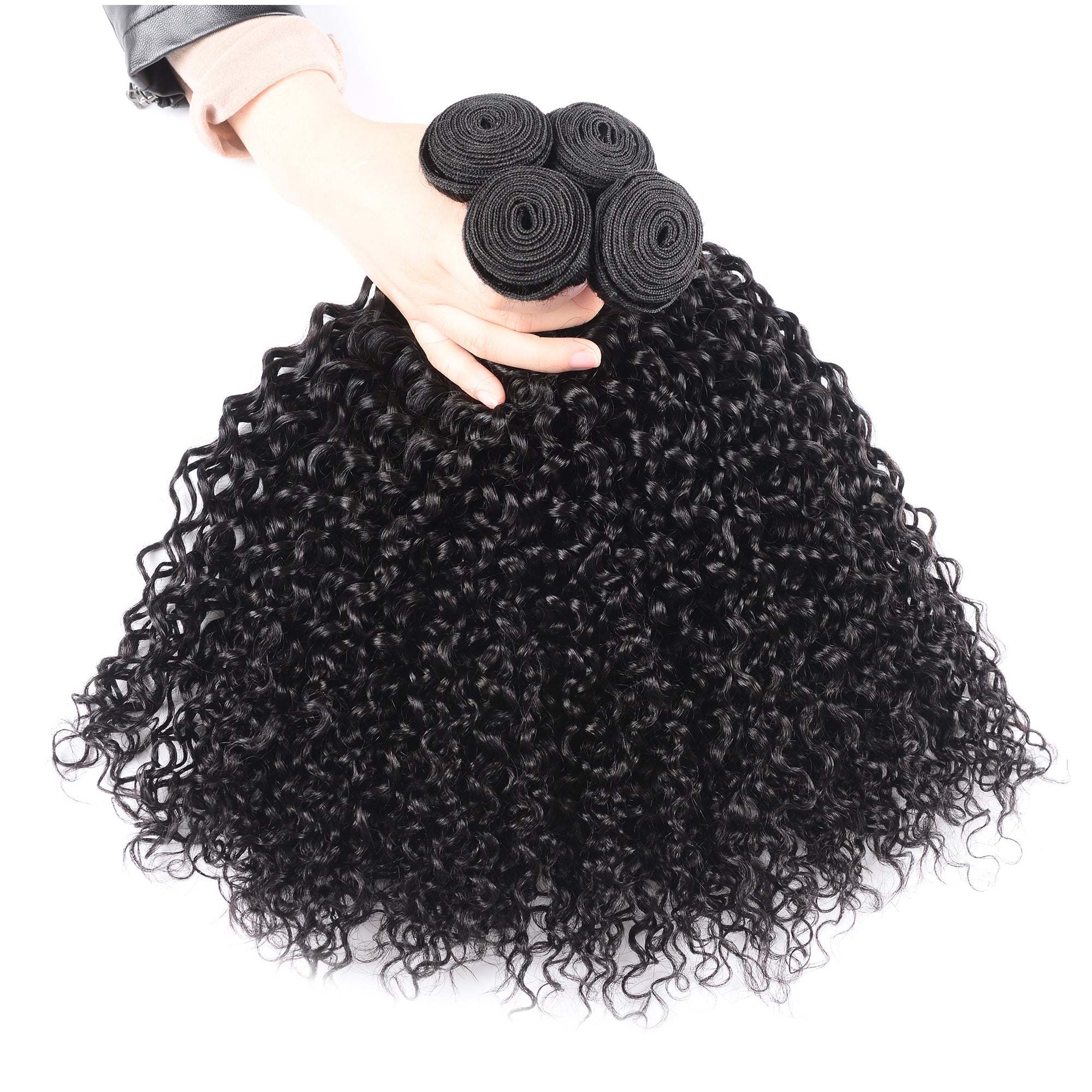 Hive Hair Malaysian 4 Curly Hair Bundles Weaves-New Remy Human Hair Bundles