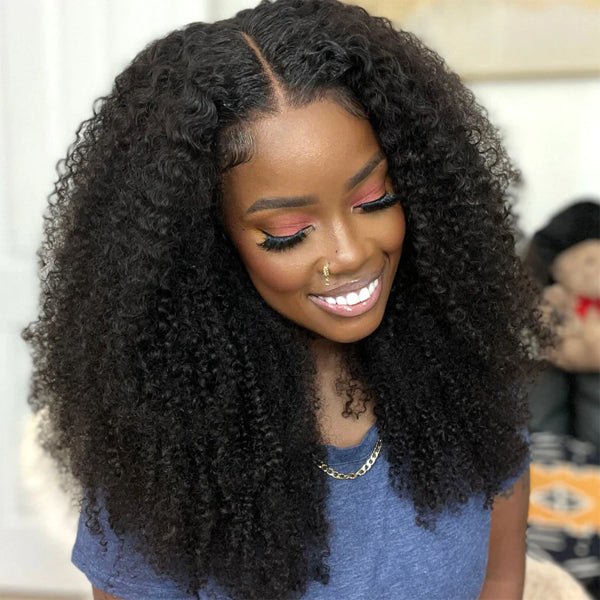 HairHive Afro Curly Hair Wear Go Glueless Wigs 7x5 Pre Cut HD Lace No Glue Needed