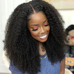 HairHive Afro Curly Hair Wear Go Glueless Wigs 7x5 Pre Cut HD Lace No Glue Needed