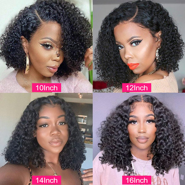 HairHive Wear Go Glueless Wigs Kinky Curly Pre Cut 7x5 HD Lace Closure Short Bob 100% Glueless Wig
