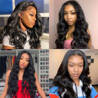 Lace Front Wigs T-part Human Hair Wigs Body Wave 6Inches Deep Middle Lace Part Wigs for Women