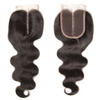 Sunber 1pcs 4*4 Lace Closure Body Wave Hairstyle, Three/Middle/Free Part Swiss Lace Closure