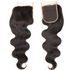 Sunber 1pcs 4*4 Lace Closure Body Wave Hairstyle, Three/Middle/Free Part Swiss Lace Closure