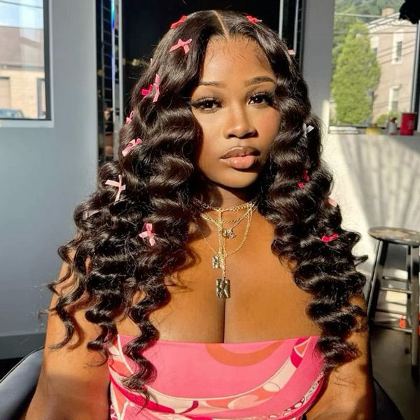HairHive Wand Curl Pre-cut 7x5 HD Lace Bleached Knots Wear Go Glueless Wig Easy Install Beginner Friendly