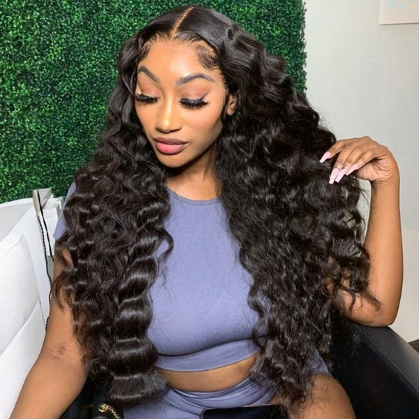HairHive Loose Deep Wear Go Wig Pre-cut 7x5 HD Lace Bleached Knots Human Hair Glueless Wig