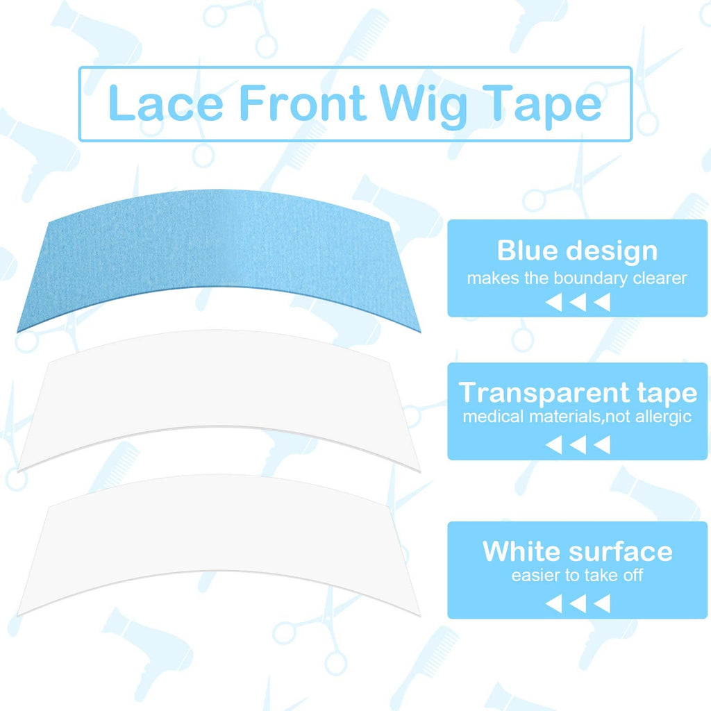 Sunber Blue Double Sided Waterproof Lace Wigs Toupee Tape Strips Lace Front Support Wigs 20 Pcs