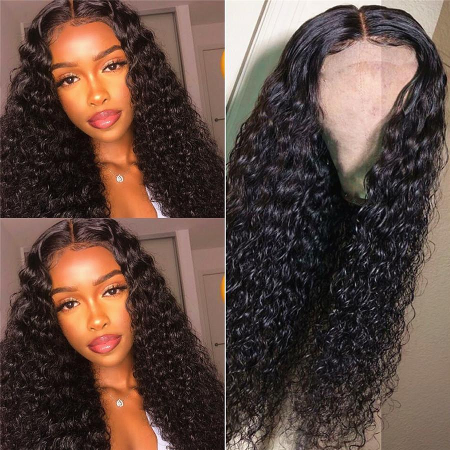 360 Lace Frontal Wigs Brazilian Deep Curly Human Hair Wigs Preplucked with Baby Hair