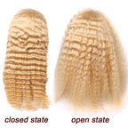 Deep Curly 13x4 Lace Frontal Wigs 613 Blonde Deep Wave Pre-plucked Human Hair Lace Front Wigs