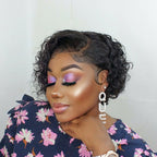 Short Curly Hair 13x4 Lace Front Wig Pixie Wig Human Hair Preplucked with Baby Hair