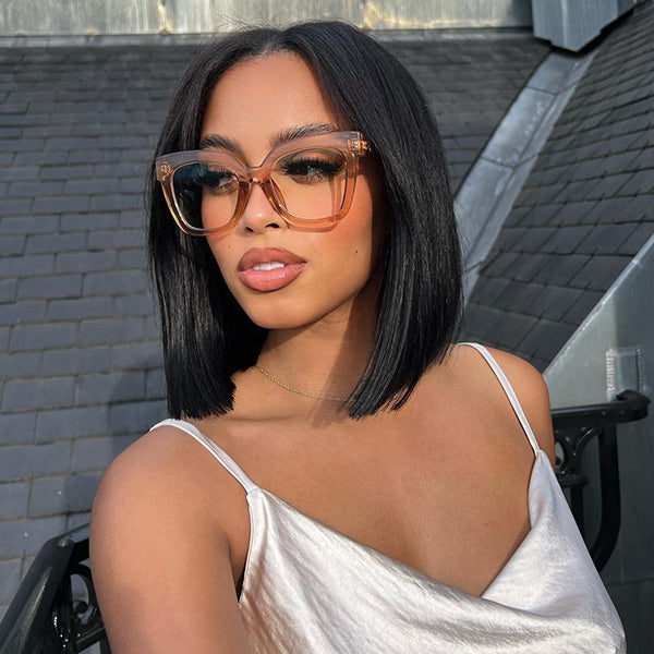 HairHive Wear Go Wigs Straight Hair Pre Cut 7x5 HD Lace Closure Wig Short Bob Glueless Wig