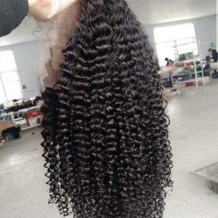 360 Lace Front Wigs Kinky Curly Mongolian Virgin Human Hair Natural Looking Lace Wigs