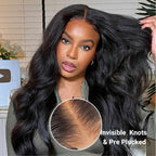 New User Exclusive | Sunber Yaki Straight Glueless 6x4.75 Pre-cut 7x5 Bye Bye Knots Lace Closure Wig With Bleach Knots