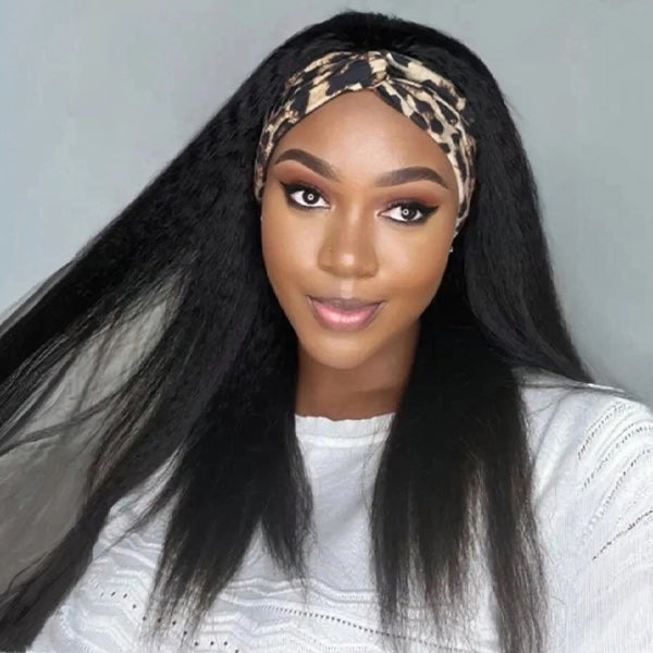 HairHive Glueless Yaki Straight Headband Wig Beginner Friendly Wig For Easy Everyday Styling