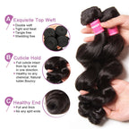 Hive Hair Brazilian Loose Wave 3 Bundles On Sale, 7A Grade Virgin Hair