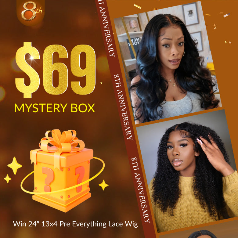 Sunber $69 Mystery Box Win 24inch Bye Bye Knots Lace Wig And Surprise Gifts Flash Sale