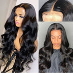 5x5 Lace Closure Wigs Body Wave 12A Grade Human Hair Preplucked Wigs with Baby Hair