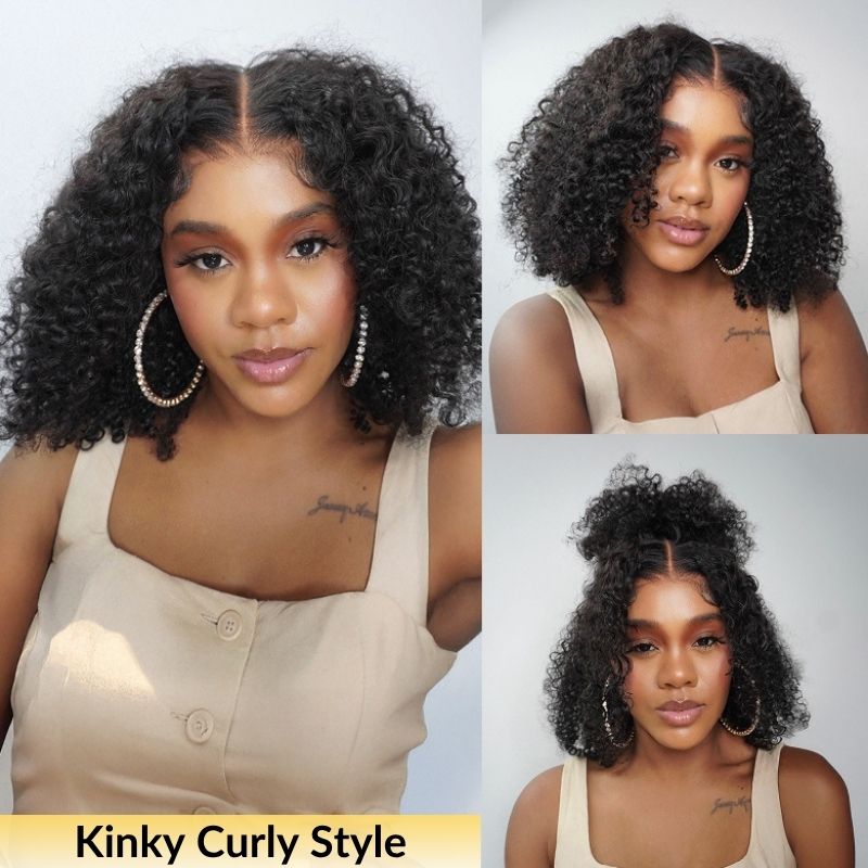 Sunber 7x5 Bye Bye Knots Wigs Jerry Curly Pre-Cut Lace Human Hair Wigs Bleached Knots With Baby Hair