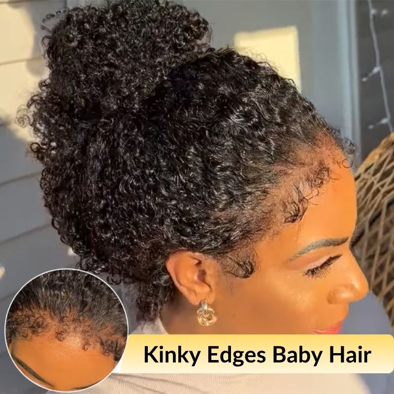 Sunber 7x5 Bye Bye Knots Wigs Jerry Curly Pre-Cut Lace Human Hair Wigs Bleached Knots With Baby Hair