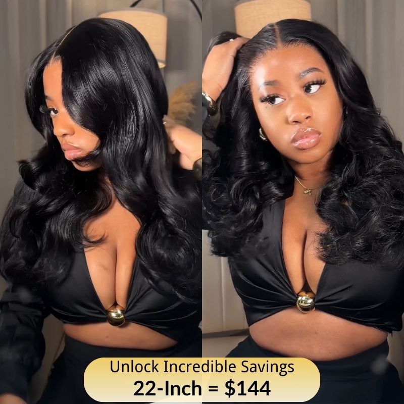 Sunber Body Wave 13x4 Pre-Everything 150% Density Glueless Frontal Wig – Pre-Plucked Hairline & Elastic Drawstring Flash Sale