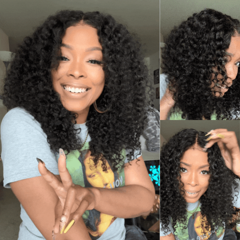 Sunber 7x5 Bye Bye Knots Wigs Jerry Curly Pre-Cut Lace Human Hair Wigs Bleached Knots With Baby Hair