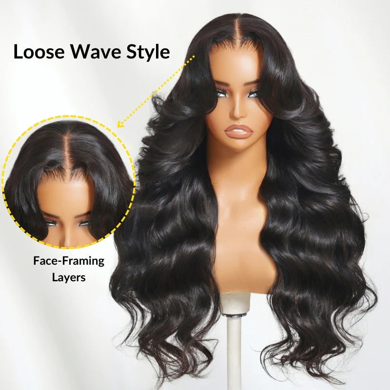 Sunber Body Wave 13x4 Pre-Everything 150% Density Glueless Frontal Wig – Pre-Plucked Hairline & Elastic Drawstring Flash Sale