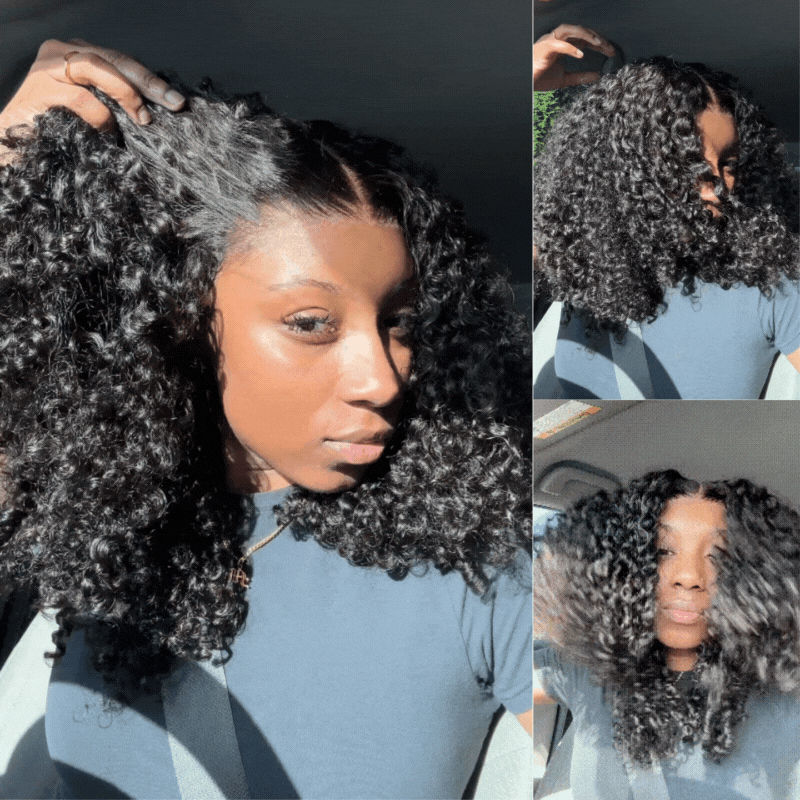 Sunber 7x5 Bye Bye Knots Wigs Jerry Curly Pre-Cut Lace Human Hair Wigs Bleached Knots With Baby Hair