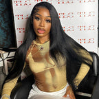 HairHive M-cap Straight Wear Go Wigs Pre Cut 9x6 HD Lace Bleached Knots Glueless Wigs Human Hair Tiny Knots Pre Plucked Hairline