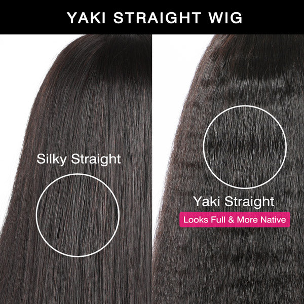 HairHive Wear Go Glueless Wigs Kinky Straight Pre Cut 7x5 HD Lace Front Bob Wigs