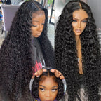 New User Exclusive |Sunber Water Wave Transparent Lace Front Wigs Glueless Pre-Cut Lace Wig Wet and Wavy Wigs