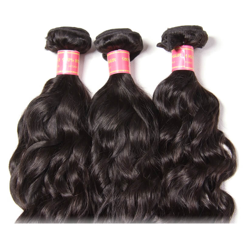 Hive Hair Brazilian Natural Wave Three Bundles Hair Weave Natural Color Human Hair