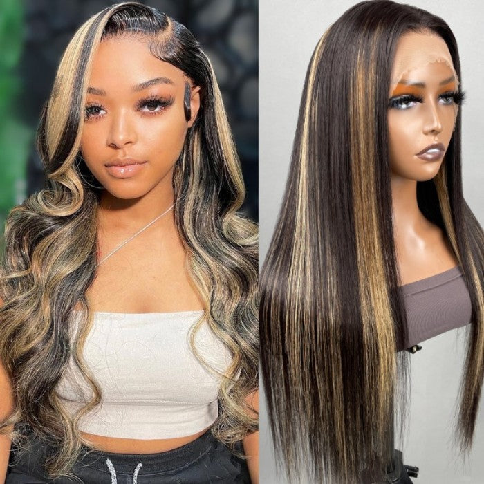 Sunber Body Wave Highlights 13x4 Lace Fontal Color Wig Flash Sale