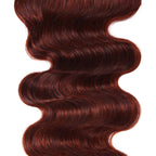 Sunber 1pcs Reddish Brown Body Wave 4x4 Lace Closure